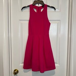 Lulu's Vibrant Pink Sleeveless Dress. Size XS